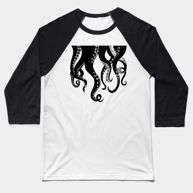 Cthulhu's Tentacles Baseball T-Shirt by Milmino